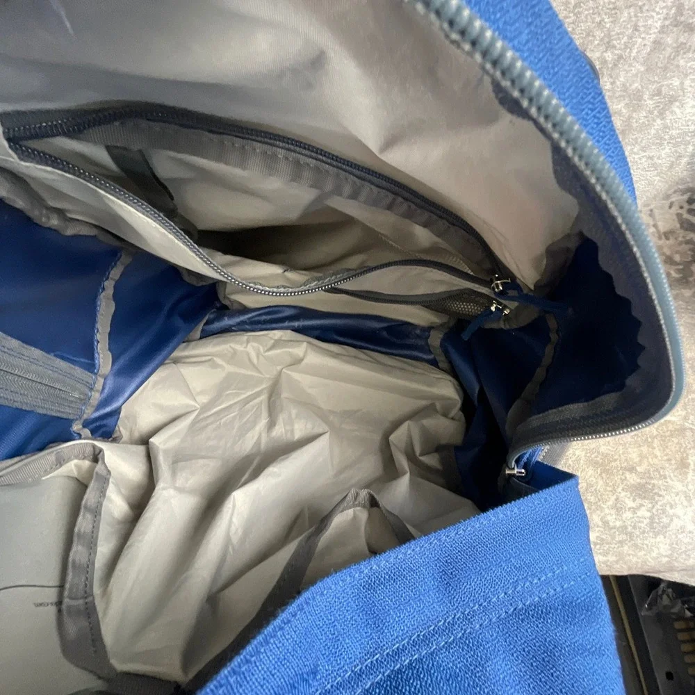 Osprey Daypack Blue Gray Everyday Recycled Backpack AirSpeed  Daypack Hiking Bag